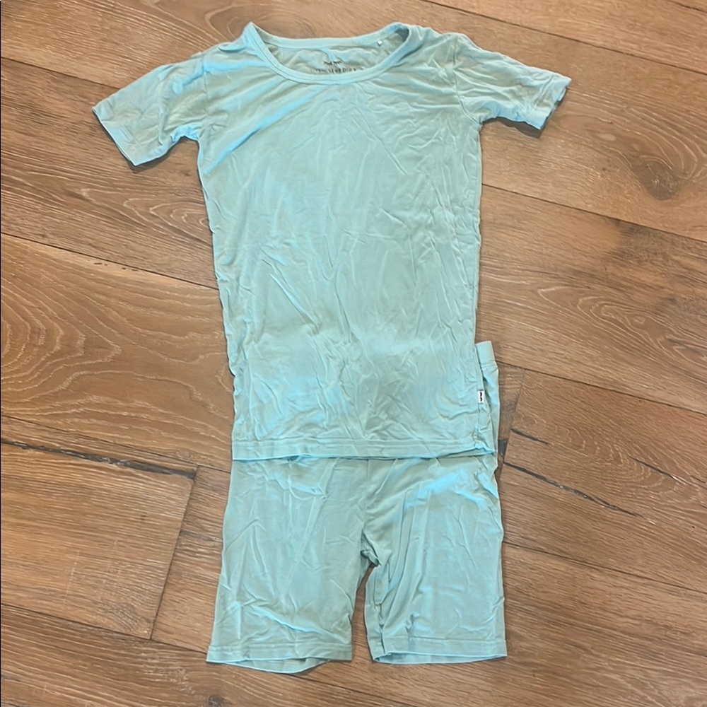 Little Sleepies Blue Pajama Set Soft Knit Short Sleeve